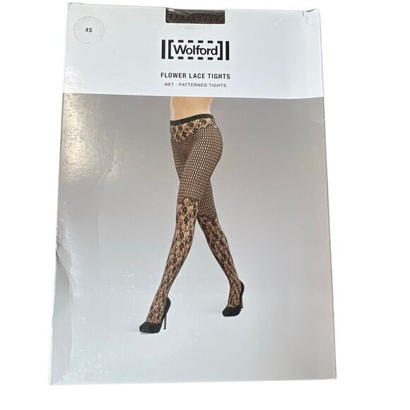 Wolford Floral Net Tights Umber XS 19437 / 4850 - Picture 1 of 9
